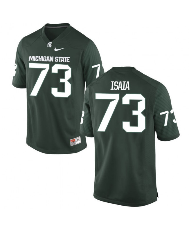 Men's Michigan State Spartans #73 Jacob Isaia NCAA Nike Authentic Green College Stitched Football Jersey OX41M77GV